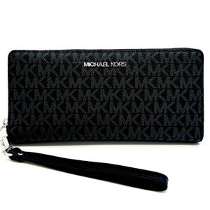 Michael Kors Large Continental Wallet Black Signature